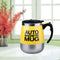 Stainless Steel Self Stirring Mug Auto Electric Coffee Mixing Cup (Yellow)