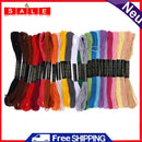 24 Farben Threads Cross Stitch Baumwolle Stickerei Thread Zahnseide Nähen Sträng