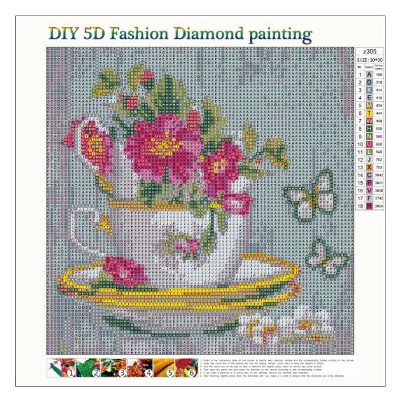 5D DIY Diamond Embroidery Painting Flowers Full Drill Mosaic Cross Stitch Newly