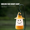 LED Smiley Cute Hanging Night Light Tent Camping Home Decorations (Yellow)