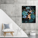Animal in the Grass Oil Paint By Numbers Kit DIY Acrylic Painting on Canvas Arts