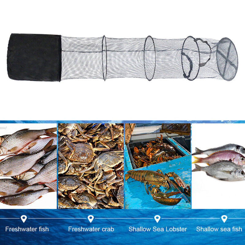 Foldable Fishing Cast Net Crab Trap Cages 5 Layer Trap Shrimp Net Fishing Tackle