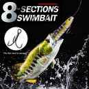 Multi Jointed 12.5cm 21.5g Lures Artificial Wobbler Fishing Hard Bait (B)