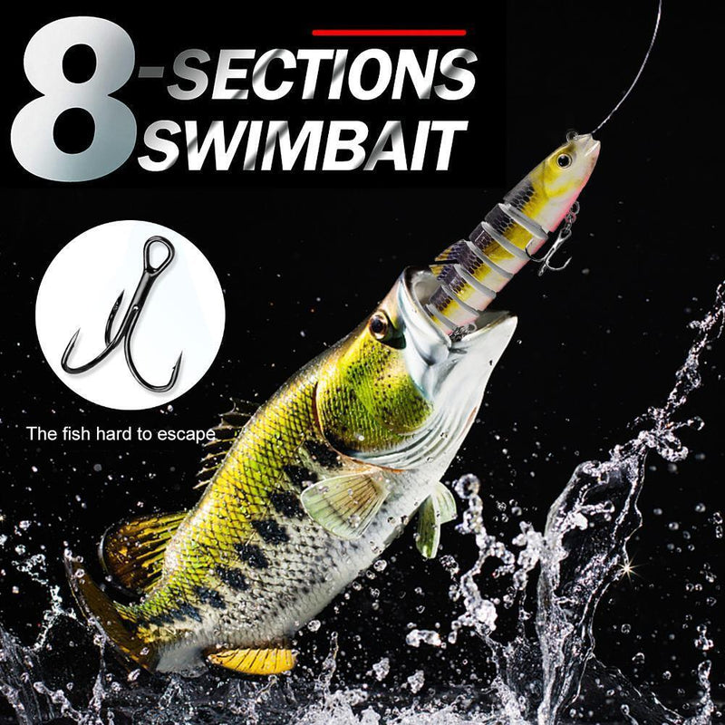 Multi Jointed 12.5cm 21.5g Lures Artificial Wobbler Fishing Hard Bait (B)