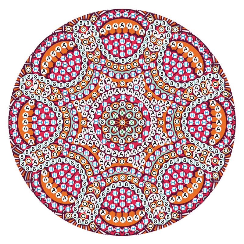 5D DIY Diamond Painting Mandala Wooden Round Coaster Cup Cushion (AA1058-1)
