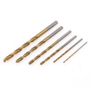 60x 1/1.5/2/2.5/3/3.5mm Titanium Coated HSS High Speed Steel Drill Bits Too