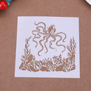 Octopus Coffee Spray Printing Mold DIY Cake Embossed Decor Baking Stencil