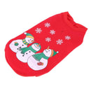 Christmas Dog Pullover Costume Santa Snowman Coat Pet Clothes(Red)(S)