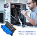 USB 3.0 19Pin to USB 3.1 Type-C Front Panel Header USB Type-E Adapter