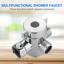 Toilet Switch 3-Way Connector Diverter Valve T-adapter Shower Head Shunt