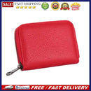 Leather Card Bag Business Credit Passport Card Holder Men Women Zipper Wallet