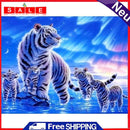 DIY 5D Rubbik's Cube Full Drill Diamond Paintings White Tigers Cross Stitch Embroidery
