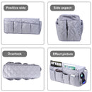 Armchair Caddy Non Slip Sofa Armrest Organizer with 14 Pockets (Grey)