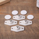 4pcs Rotating Storage Box Caster Ball Universal Trash Can Wheels (White) Newly