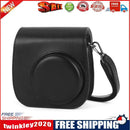 PU Leather Bag Case w/ Adjustable Shoulder Strap for Instax Mini 11 (Black)