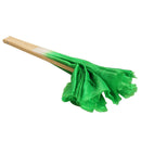 Chinese Folk Art Silk Veil  Belly Dance Dancing Bamboo Short Fan Green  Newly