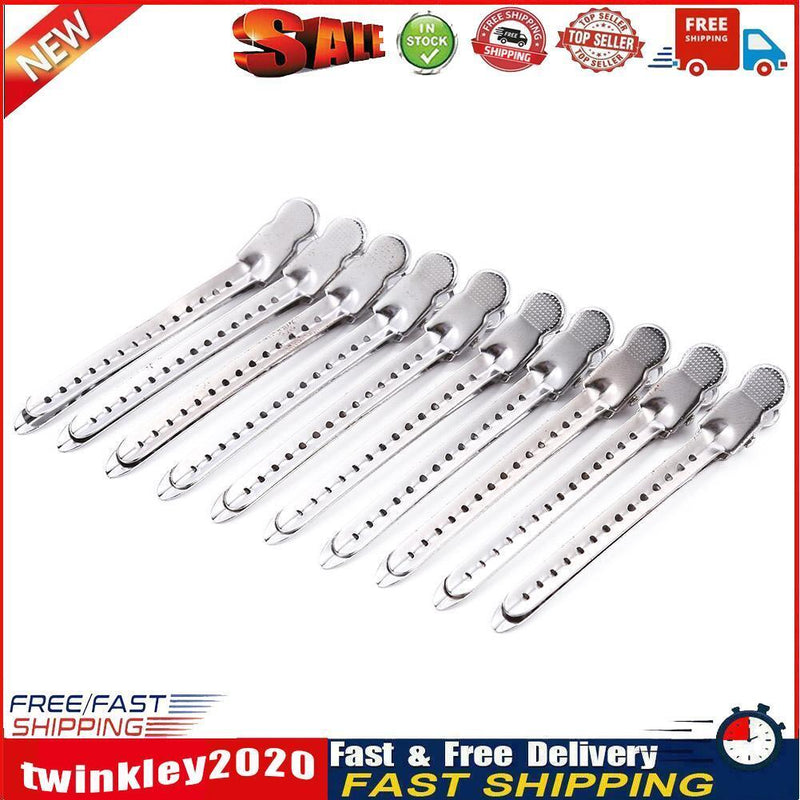 10pcs Hairdressing Duck Mouth Hair Clips Positioning Hairpins (Round Head) Newly