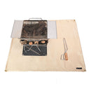 ShineTrip Fiberglass Fire Pit Mat with Storage Bag Fireproof Stove Grill Bl