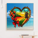 Diamond Painting Full Round Drill Seaside Scene Rhinestone Picture (B1256)