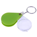 10X Plastic Portable Folding Magnifier Handheld Glass Lens Keychain(Green) Newly