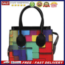 Geometric Colorful Shoulder Bag PU Leather Crossbody Female Satchels Handbags
