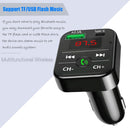 Car Wireless Bluetooth FM Transmitter MP3 Player USB Type-C Fast Charger Adapte`