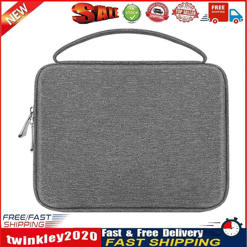 Portable Watch Band Organizer Storage Bag USB Cable Travel Handbag (Grey) Newly