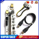 VER010-X PCIE Riser 1X to 16X Extender USB 3.0 Cable for Mining (Black)