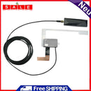 Blaue Perlenschmuckschatulle mit Spiegel und Tablett.