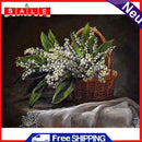 Oil Paint By Numbers Flowers Frameless Picture Craft Kit for Living Room Home