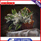 Oil Paint By Numbers Flowers Frameless Picture Craft Kit for Living Room Home