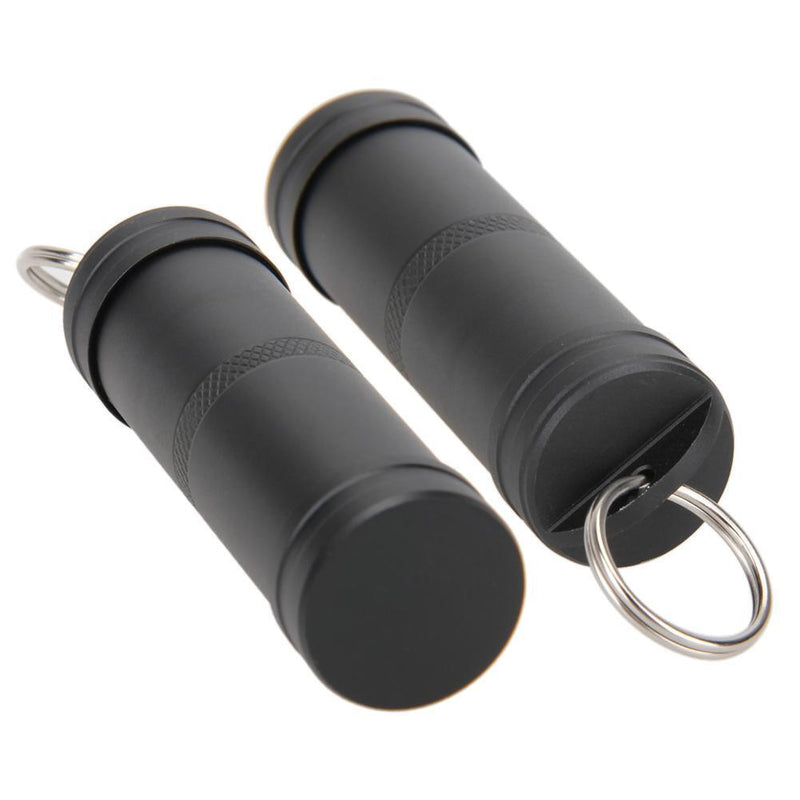 3pcs Aluminum Alloy Waterproof Case First-Aid Medicine Bottle with Key Ring