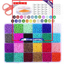 FUNNY HOUSE Mini Glass Beads 2mm 24000 Piece DIY Bracelet Art and Jewellery Making