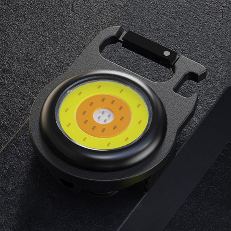 USB Keychain Flashlight Emergency Camping Hiking Work Light Corkscrew (B)