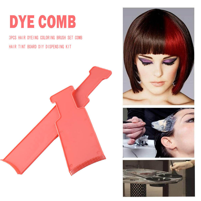 3pcs Hair Dye Dispensing Brush Comb Set Dyeing Coloring Applicator Hair Styling