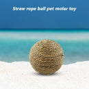 Small Animal Chew Grass Ball Pet Hamster Molar Tooth Clean Balls (Straw) Newly