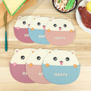 Cartoon Teacup Cat Heat Insulation Pad Pot Mat Silicone Tableware Mat