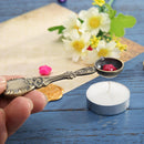 Copper Fire Paint Sealing Wax Spoon Wood Handle Melting Firing Stamp Metal
