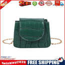 Pure Color Leather Mini Shoulder Bags Women Chain Messenger Bags (Green)