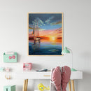 Sea Sunset Oil Paint By Number Kit DIY Acrylic Painting on Canvas Frameless
