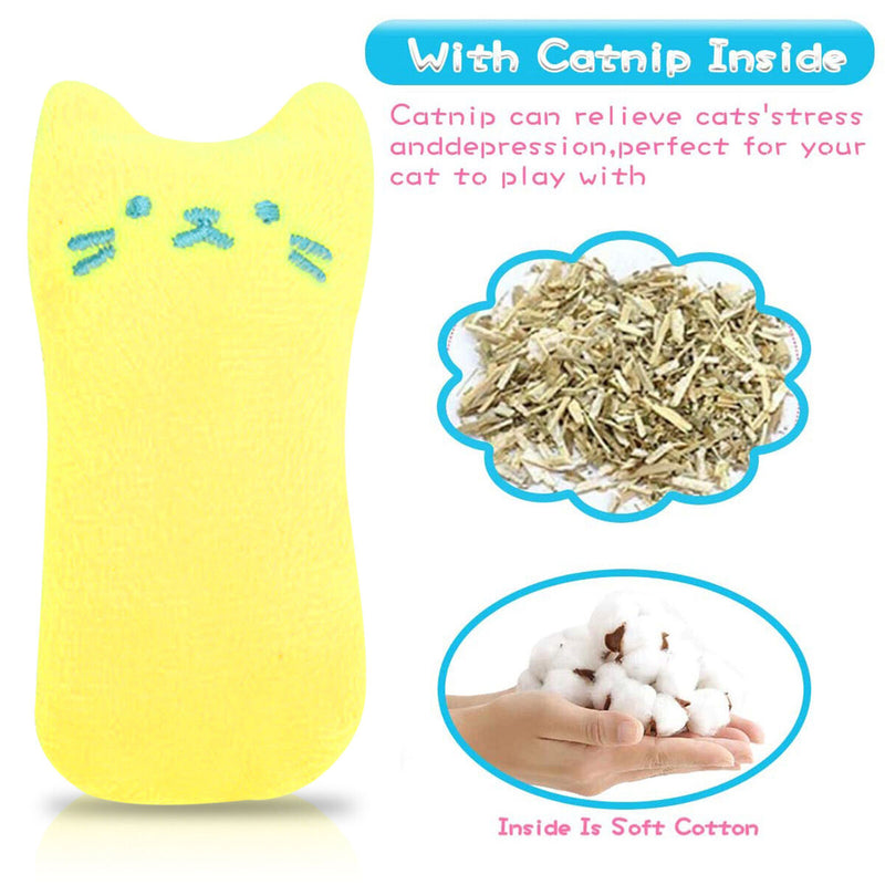 Cat Catnip Toys - Pet Supplies Kitten Plush Chew Toys for Cats (Yellow)