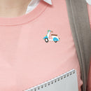 Cartoon Electric Car Brooch Badges Clothes Enamel Pins for Unisex Christmas Gift