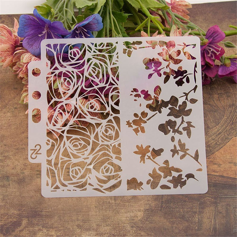 Decorative DIY Craft Flower Scrapbooking Painting template Layering Stencils