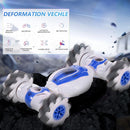 4WD Watch Gesture Sensor 2.4GHz RC Stunt Car Toys with 2 Battery (Blue) Newly