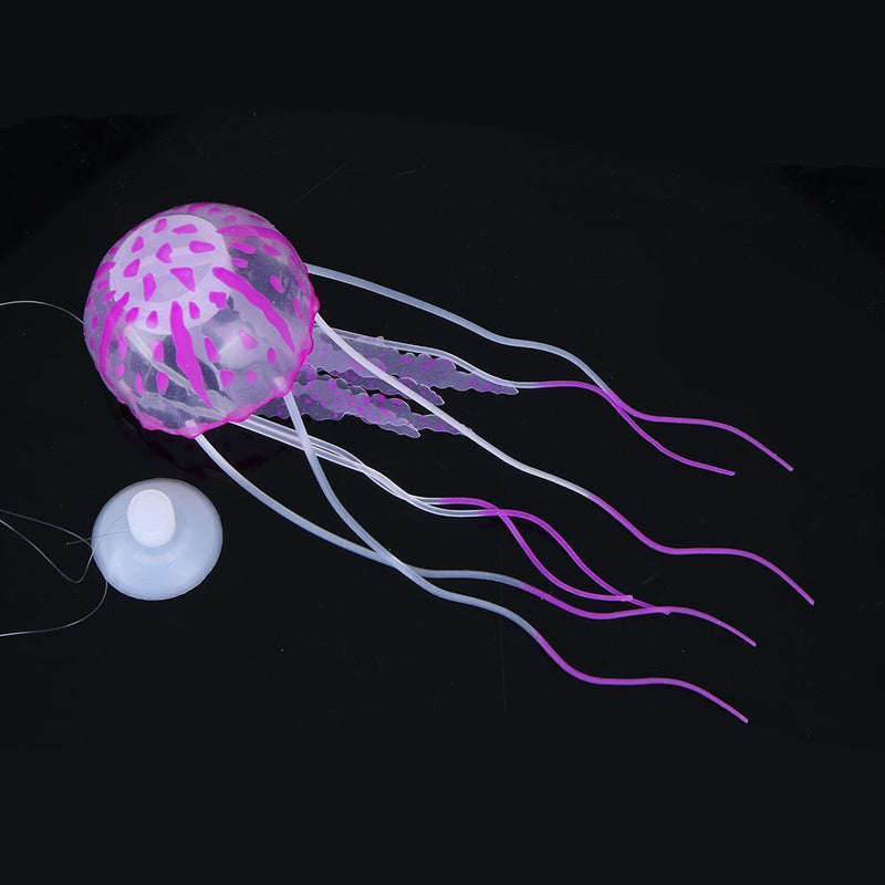 Simulation Artificial Jellyfish Glowing Aquarium Fish Tank Decor(Purple) Newly
