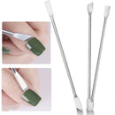 UV Gel Manicure Tool Remover Pusher Stainless Steel Dual-ended Nail Cuticle