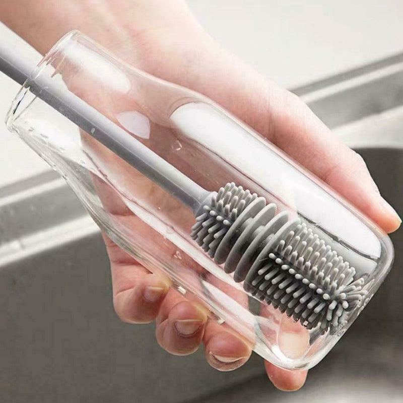 Long Handle Silicone Cup Brush Cleaning Kitchen Cleaner Tool Washer