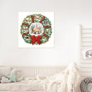 Full Embroidery 11CT Cross Stitch Needlework Christmas Wreath Printed Stamped