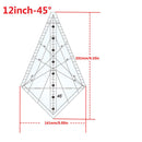 Art Ruler Squedge Transparent Quilting Sew Patchwork Ruler (45 12 in) Newly