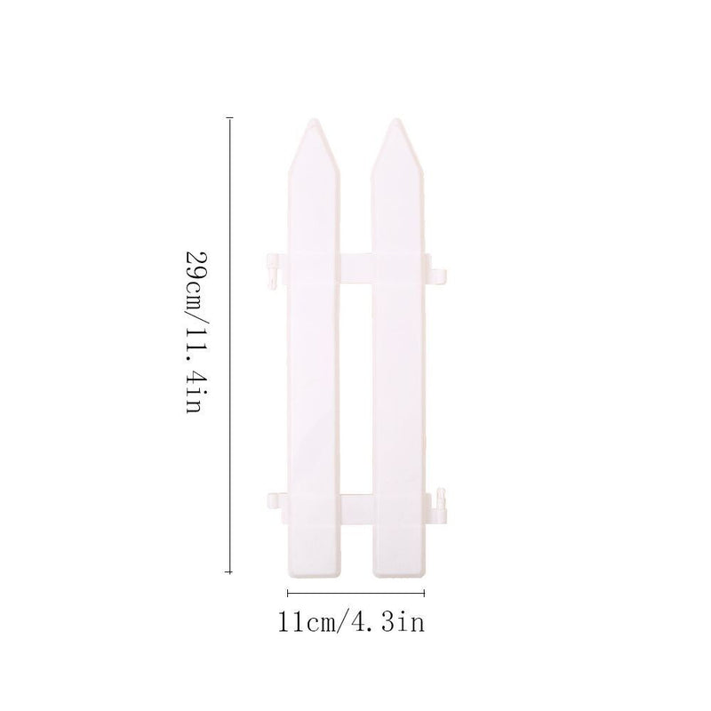 Decoration White PVC Garden Guardrail Decorative Barrier Christmas Tree Fence